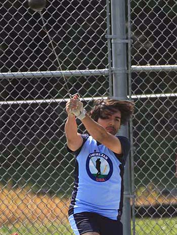 Hammer thrower at Hammerman Field